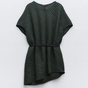 Zara Quilted Dark Green Top